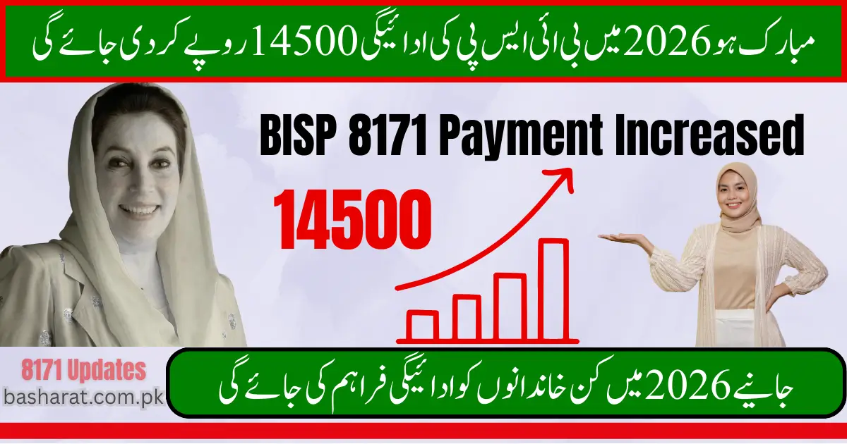 BISP 8171 Payment Increased to 14500 in 2026 Latest Update & Eligibility Details